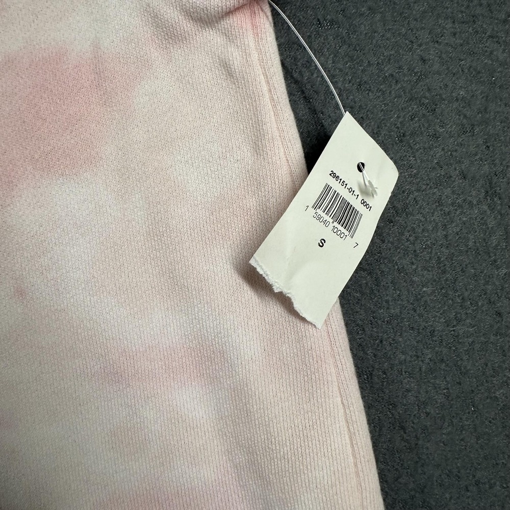 Gap Shirt Womens Small Pink Tie Dye Terry Raglan Short Sleeve GAP Logo Hibiscus - Picture 7 of 14